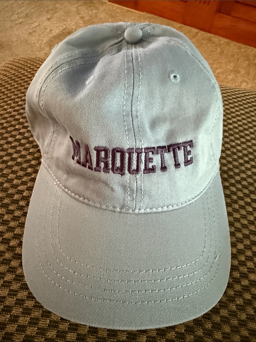 Marquette Embroidered Light Blue Baseball Cap